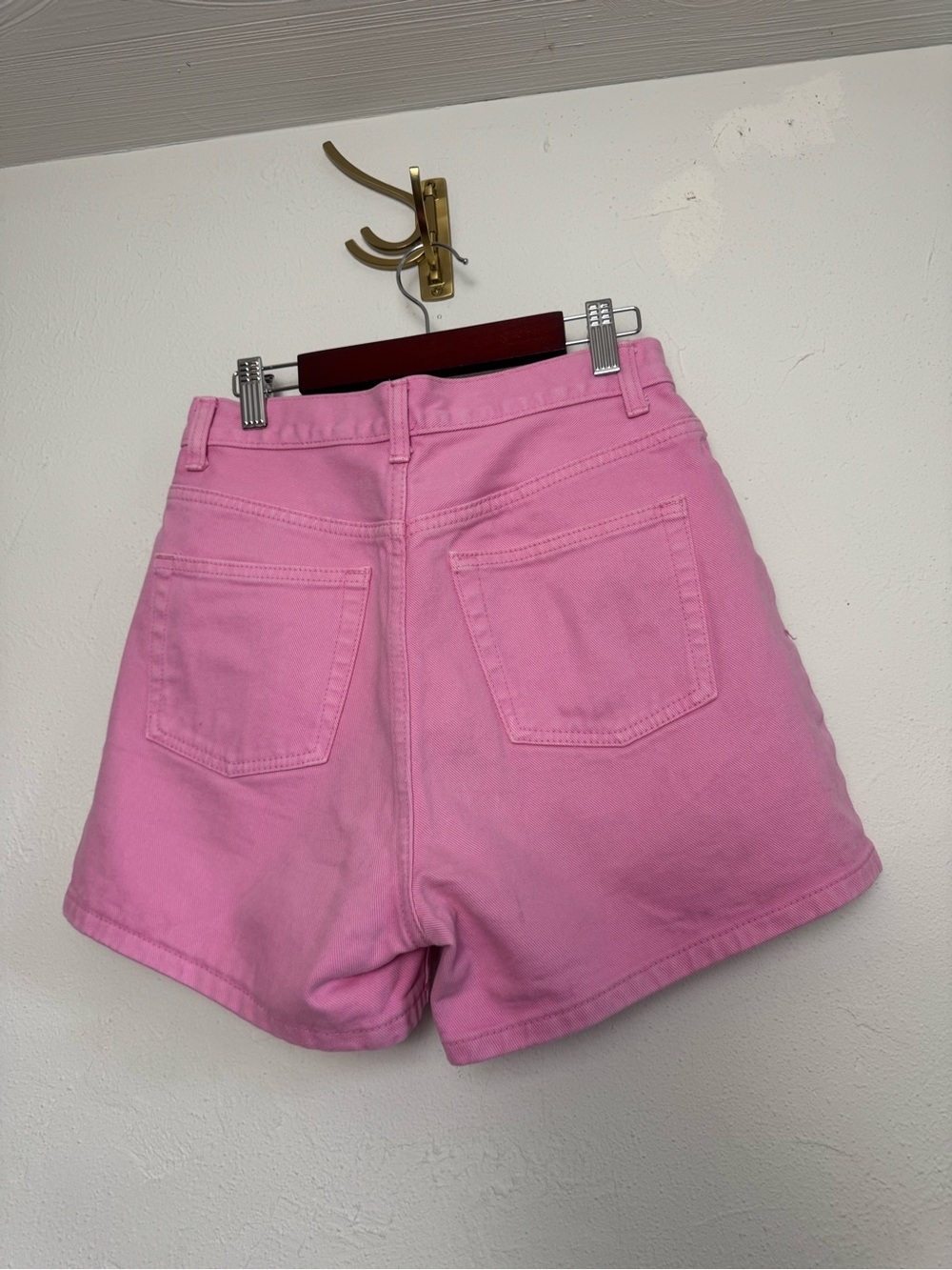 J Galt Brandy Melville Pink Denim High Rise Shorts - Picture 6 of 6